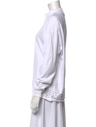 We11Done Graphic Print Mock Neck Sweatshirt