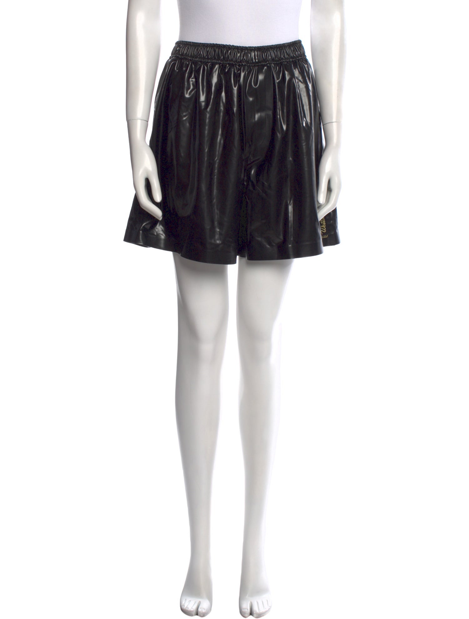 We11Done Vinyl Mini Shorts