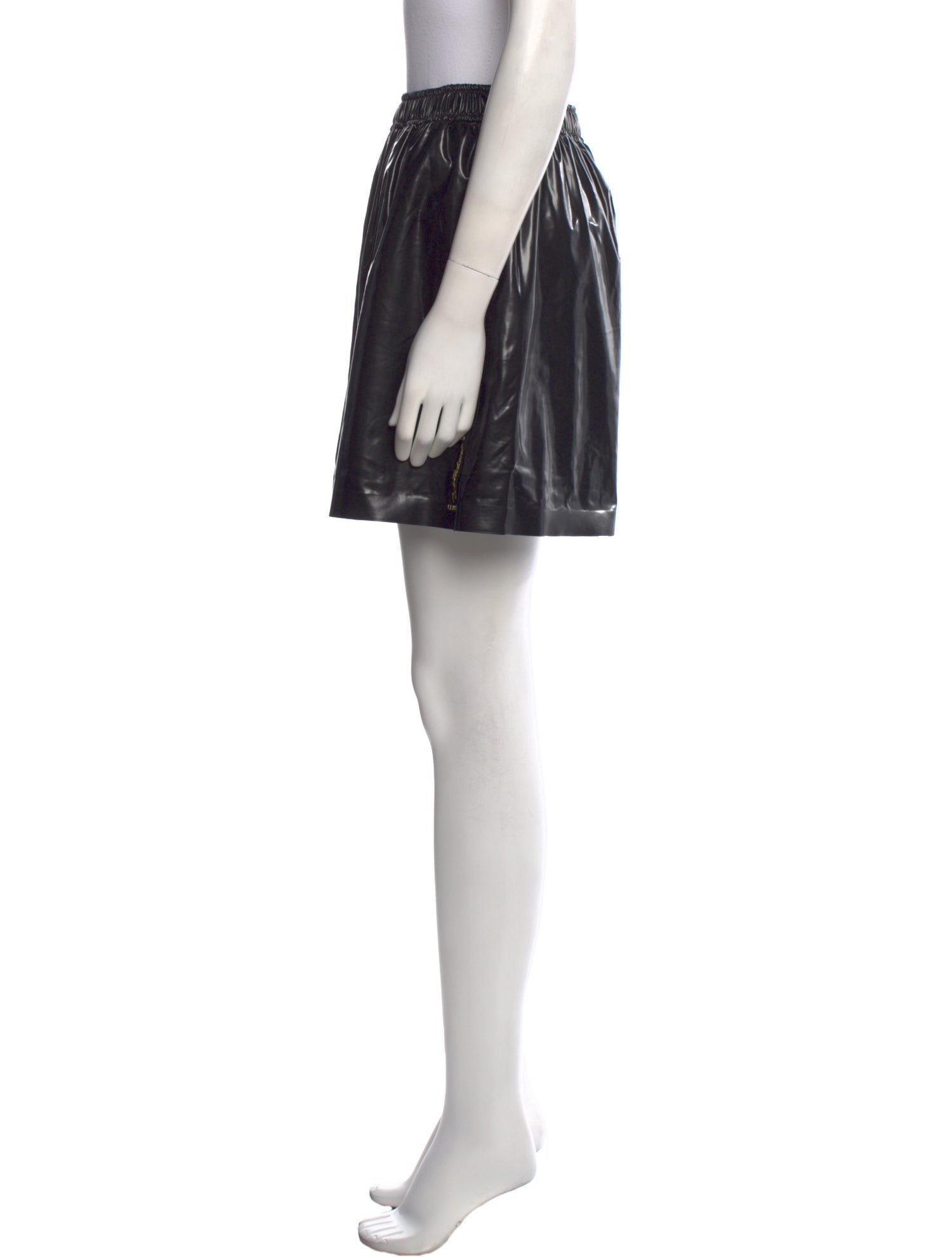 We11Done Vinyl Mini Shorts