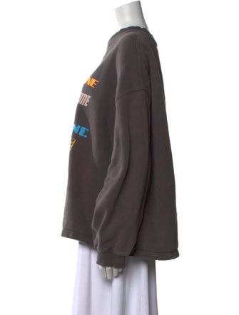 We11Done Graphic Print Crew Neck Sweatshirt