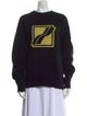 We11Done Graphic Print Mock Neck Sweater