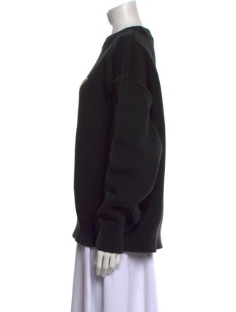 We11Done Graphic Print Mock Neck Sweater