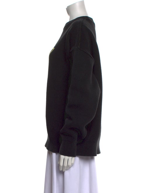 We11Done Graphic Print Mock Neck Sweater