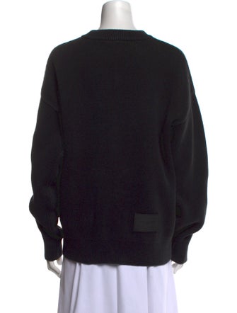 We11Done Graphic Print Mock Neck Sweater