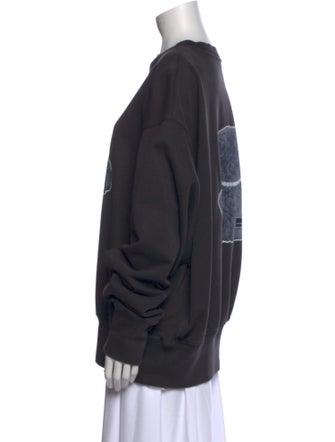 We11Done Graphic Print Crew Neck Sweatshirt