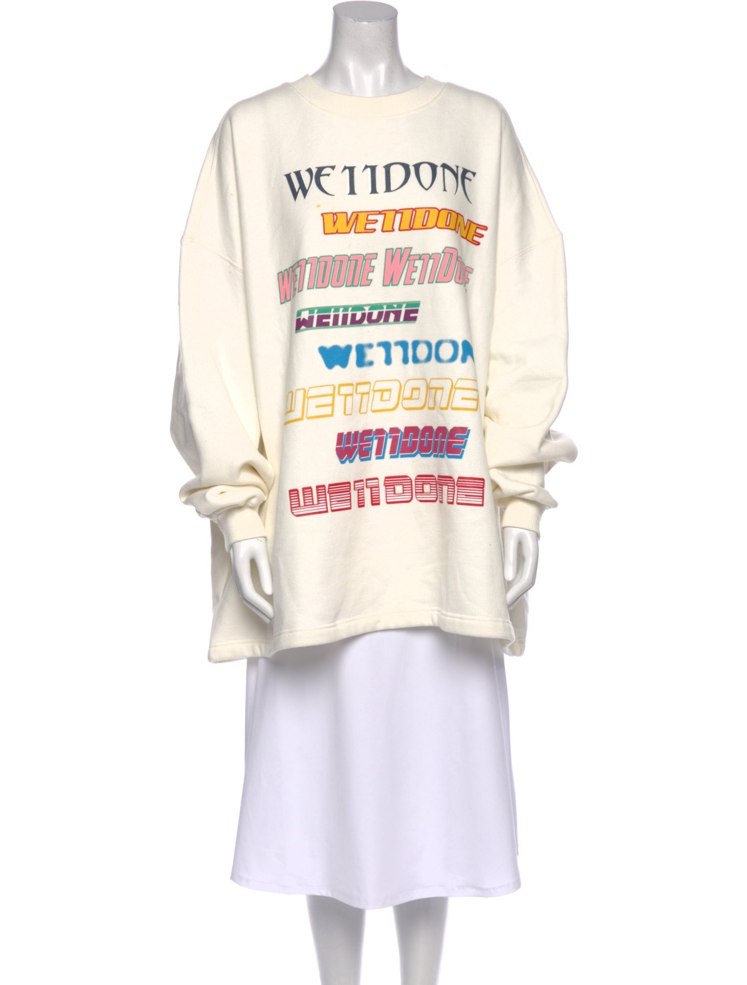 We11Done Graphic Print Crew Neck Sweatshirt