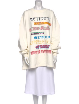 We11Done Graphic Print Crew Neck Sweatshirt