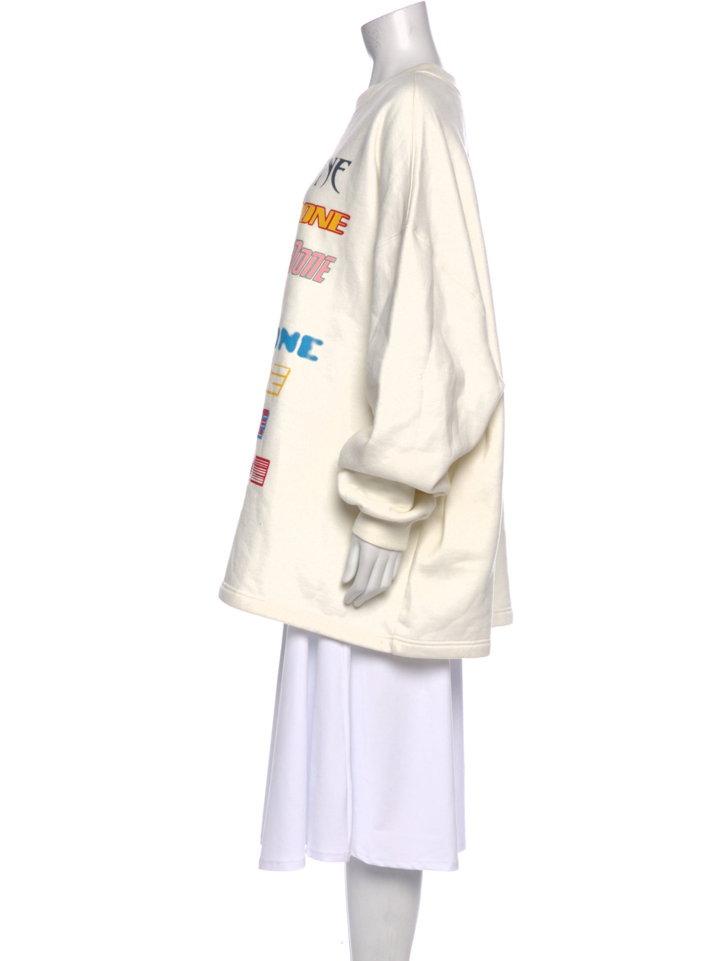 We11Done Graphic Print Crew Neck Sweatshirt