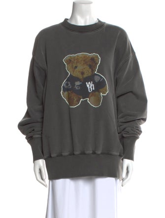 We11Done Graphic Print Crew Neck Sweatshirt