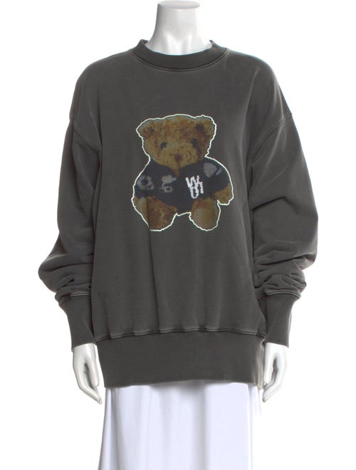 We11Done Graphic Print Crew Neck Sweatshirt