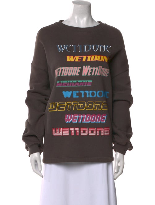 We11Done Graphic Print Crew Neck Sweatshirt