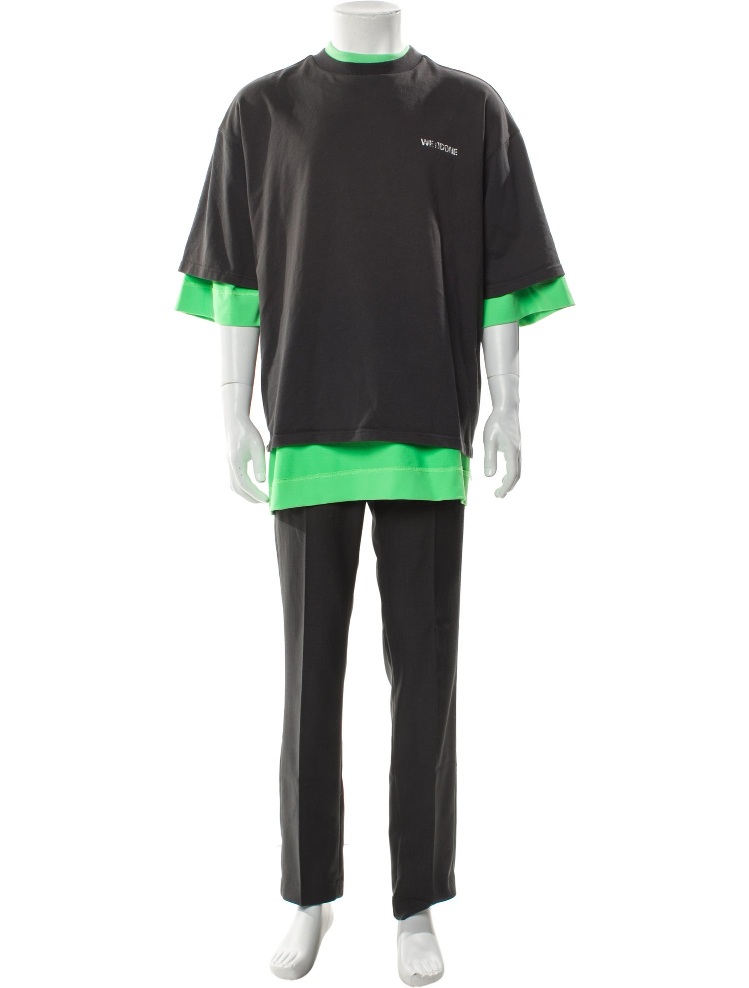 We11Done Striped Crew Neck T-Shirt