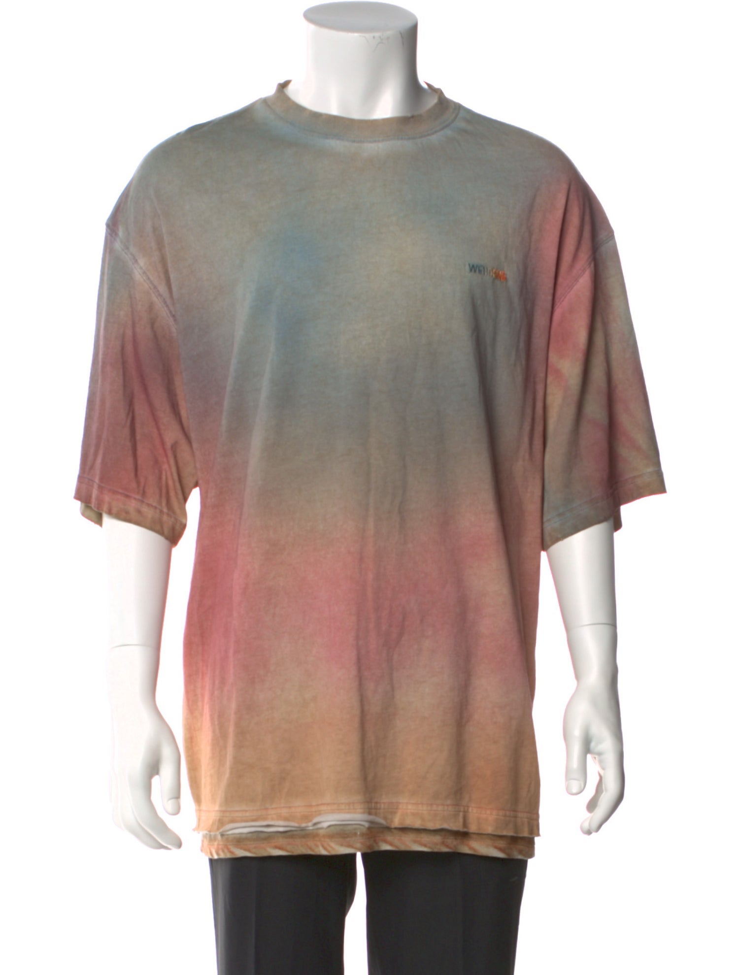 We11Done Tie-Dye Print Crew Neck T-Shirt