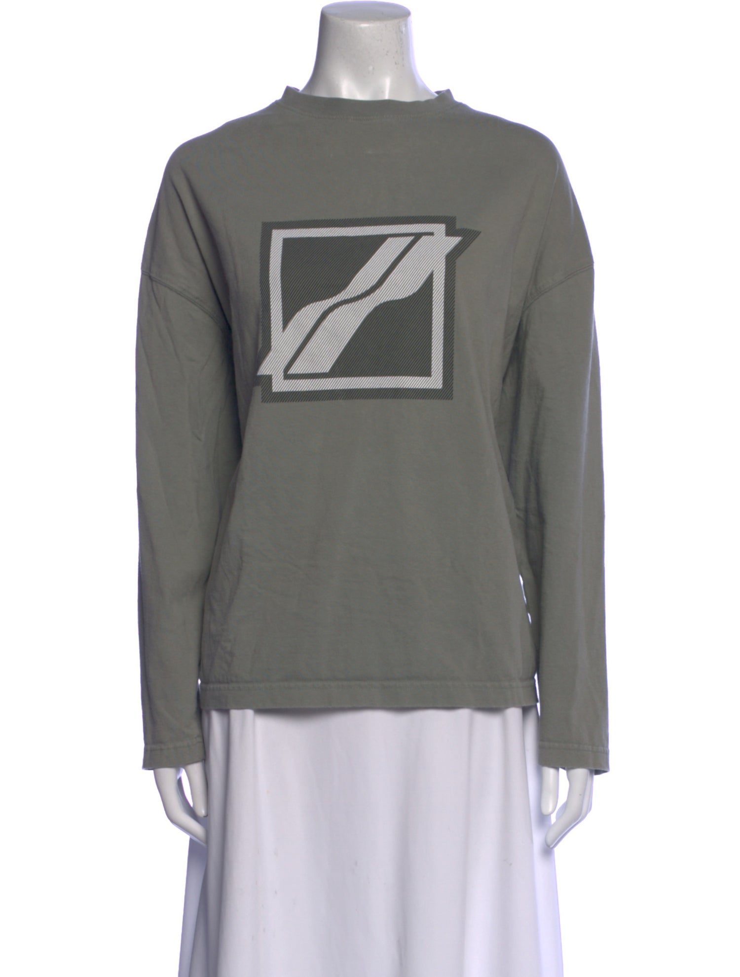 We11Done Graphic Print Crew Neck Sweatshirt