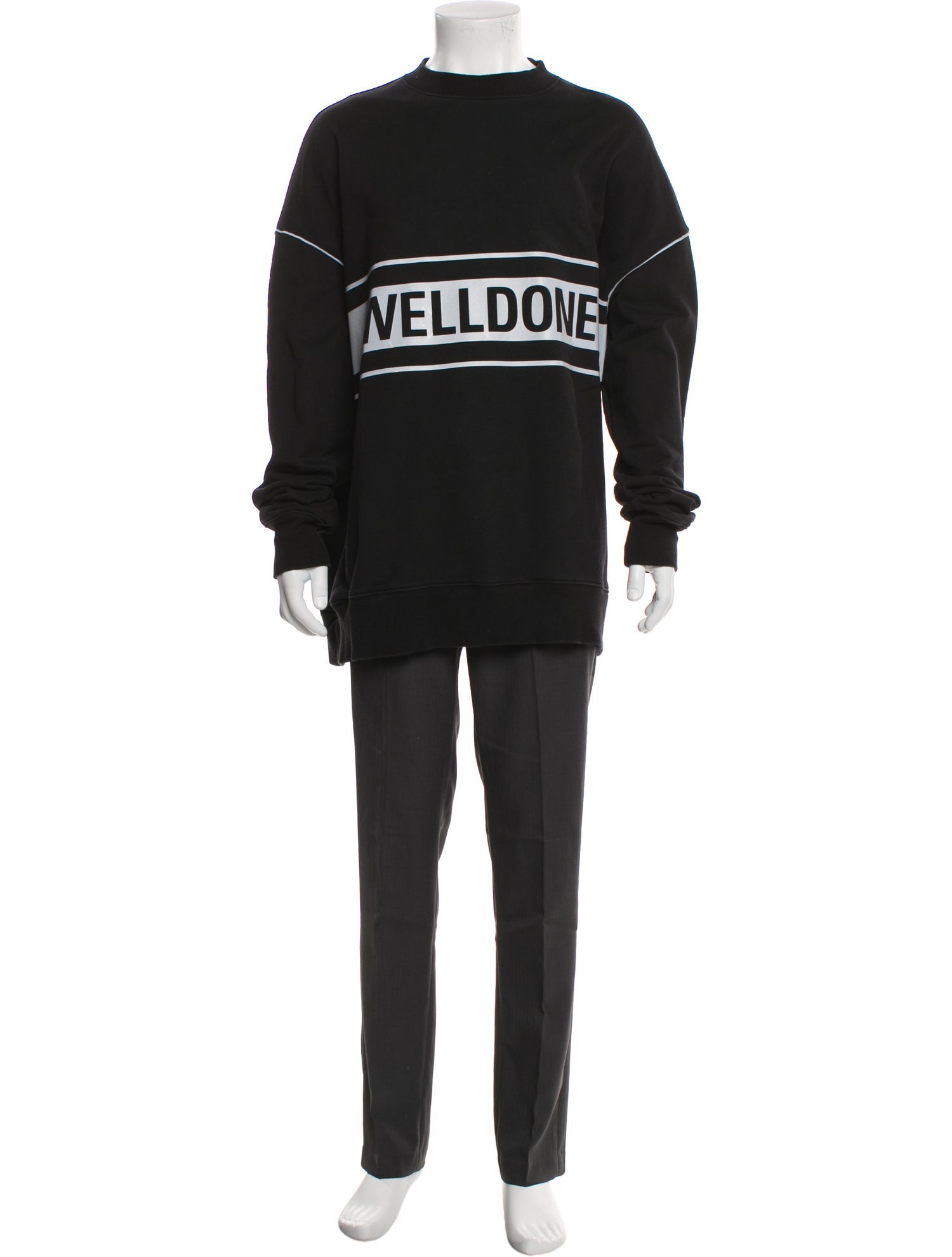 We11Done Graphic Print Crew Neck Sweatshirt