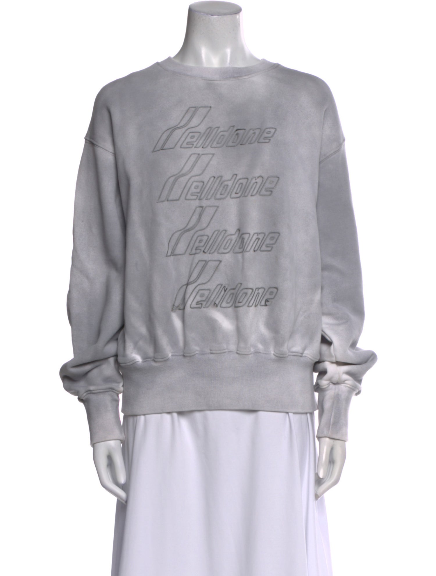 We11Done Graphic Print Crew Neck Sweatshirt