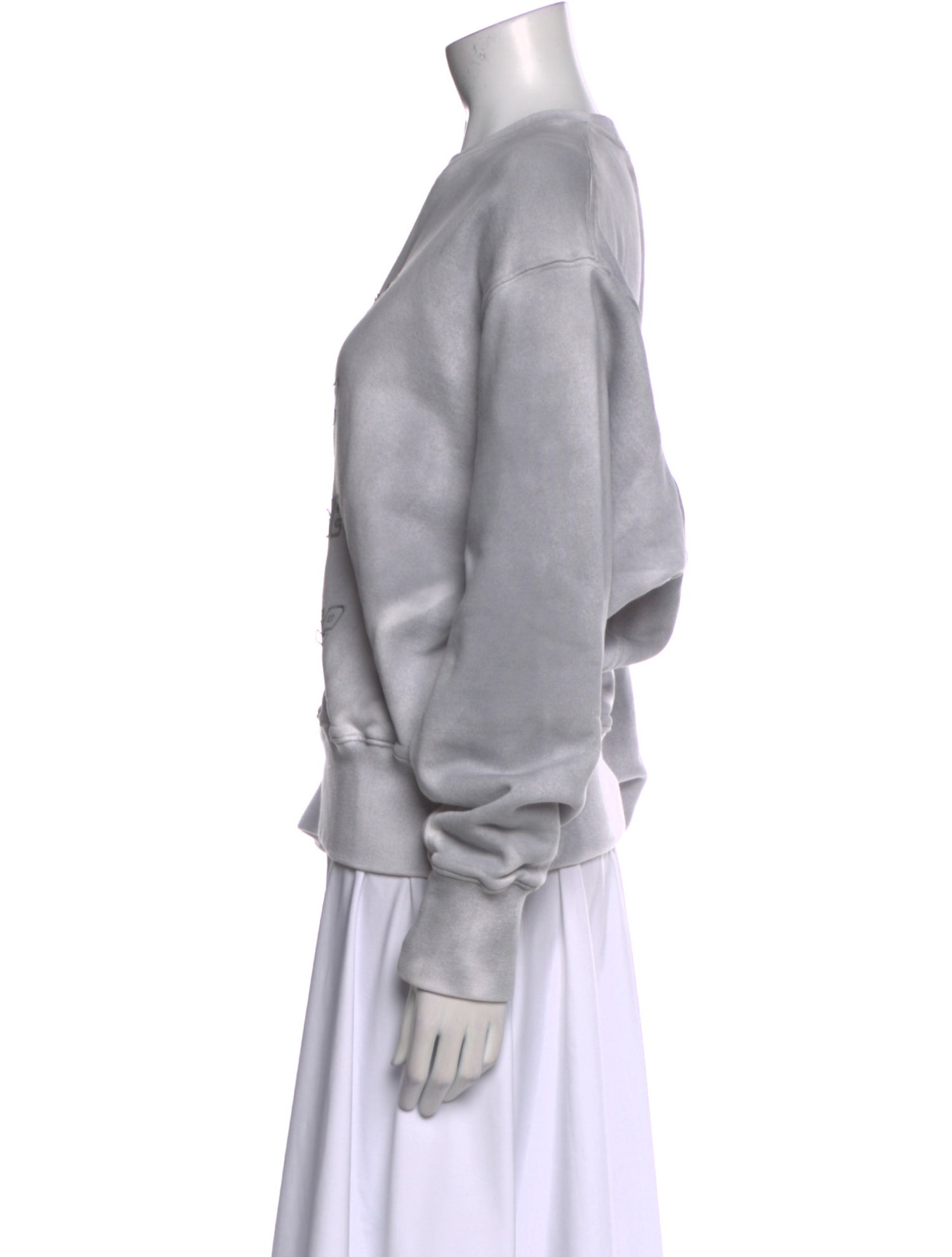 We11Done Graphic Print Crew Neck Sweatshirt