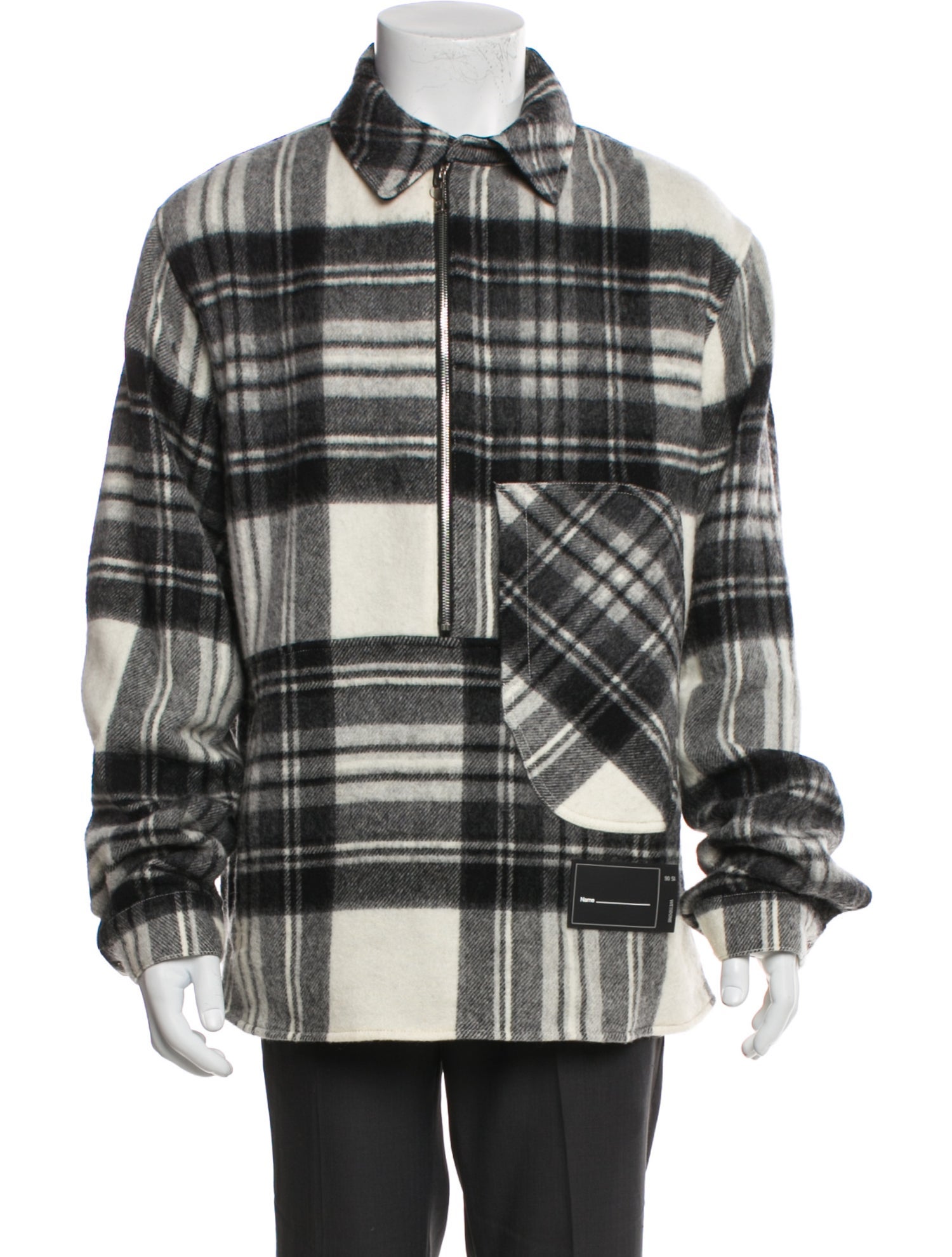 We11Done Wool Plaid Print Jacket