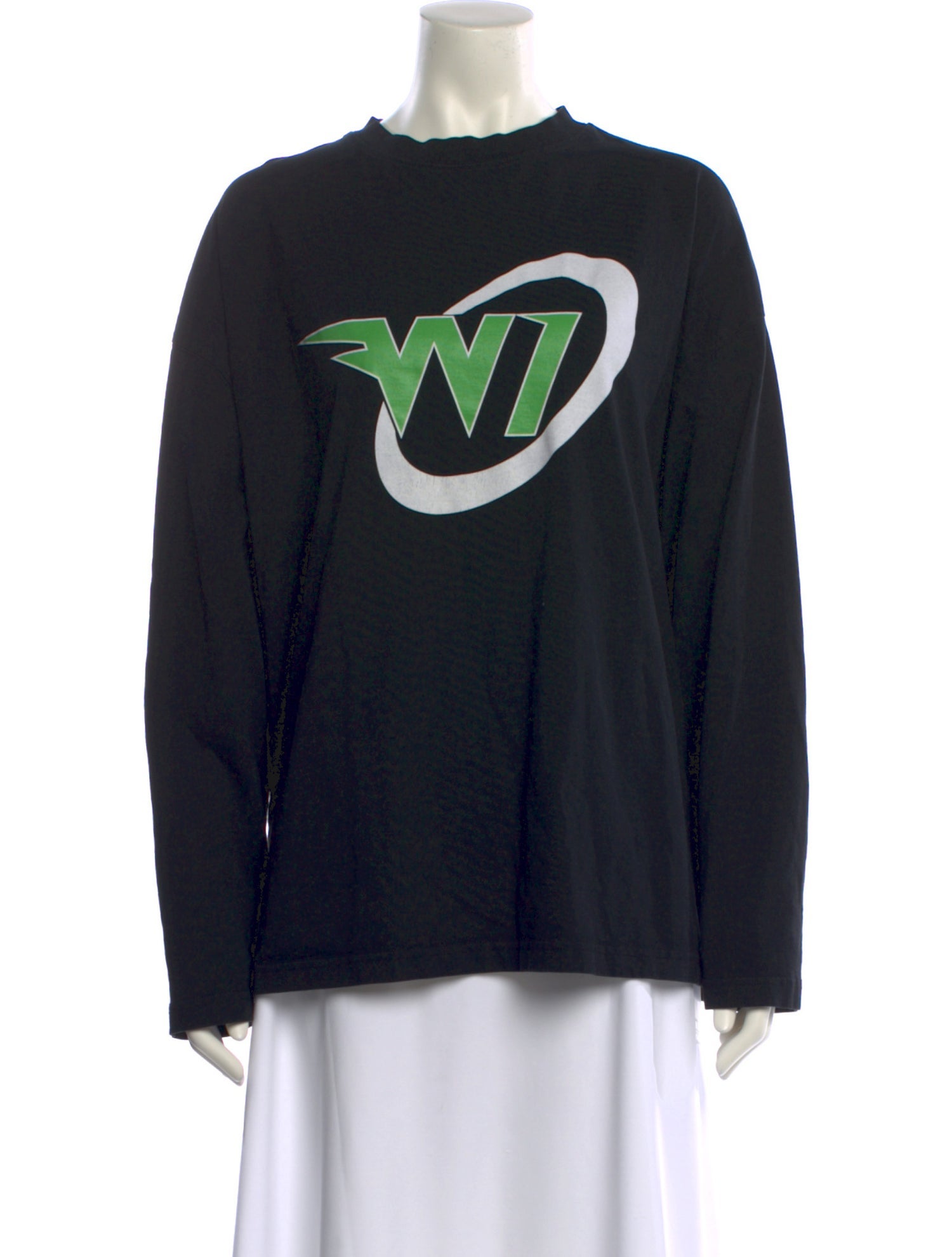 We11Done Graphic Print Crew Neck Sweatshirt