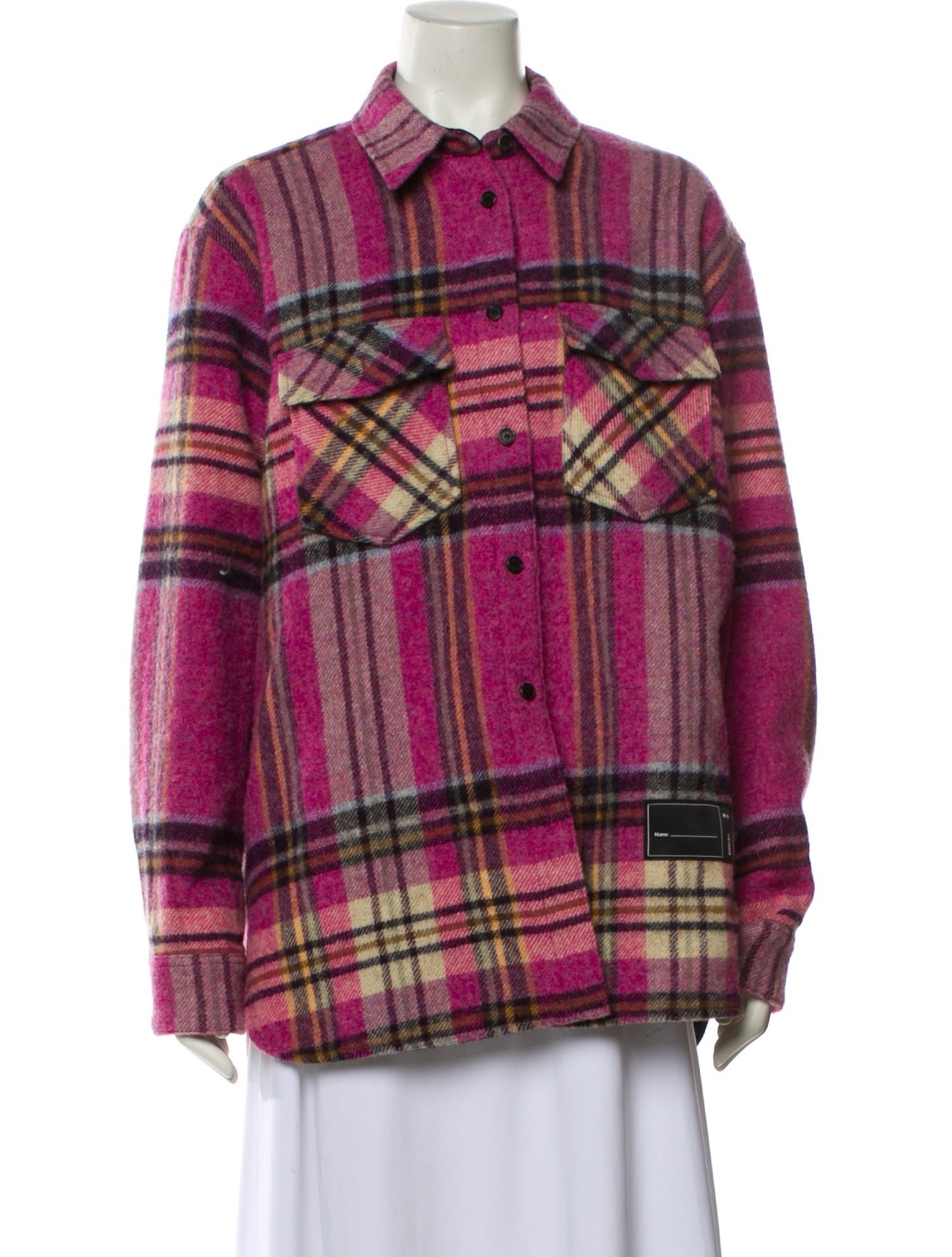 We11Done Wool Plaid Print Jacket
