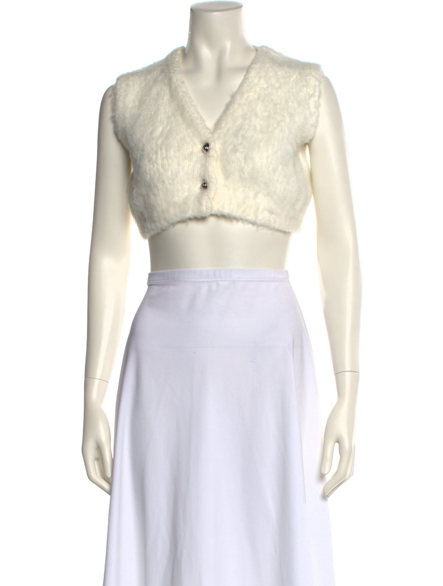 We11Done V-Neck Sleeveless Crop Top