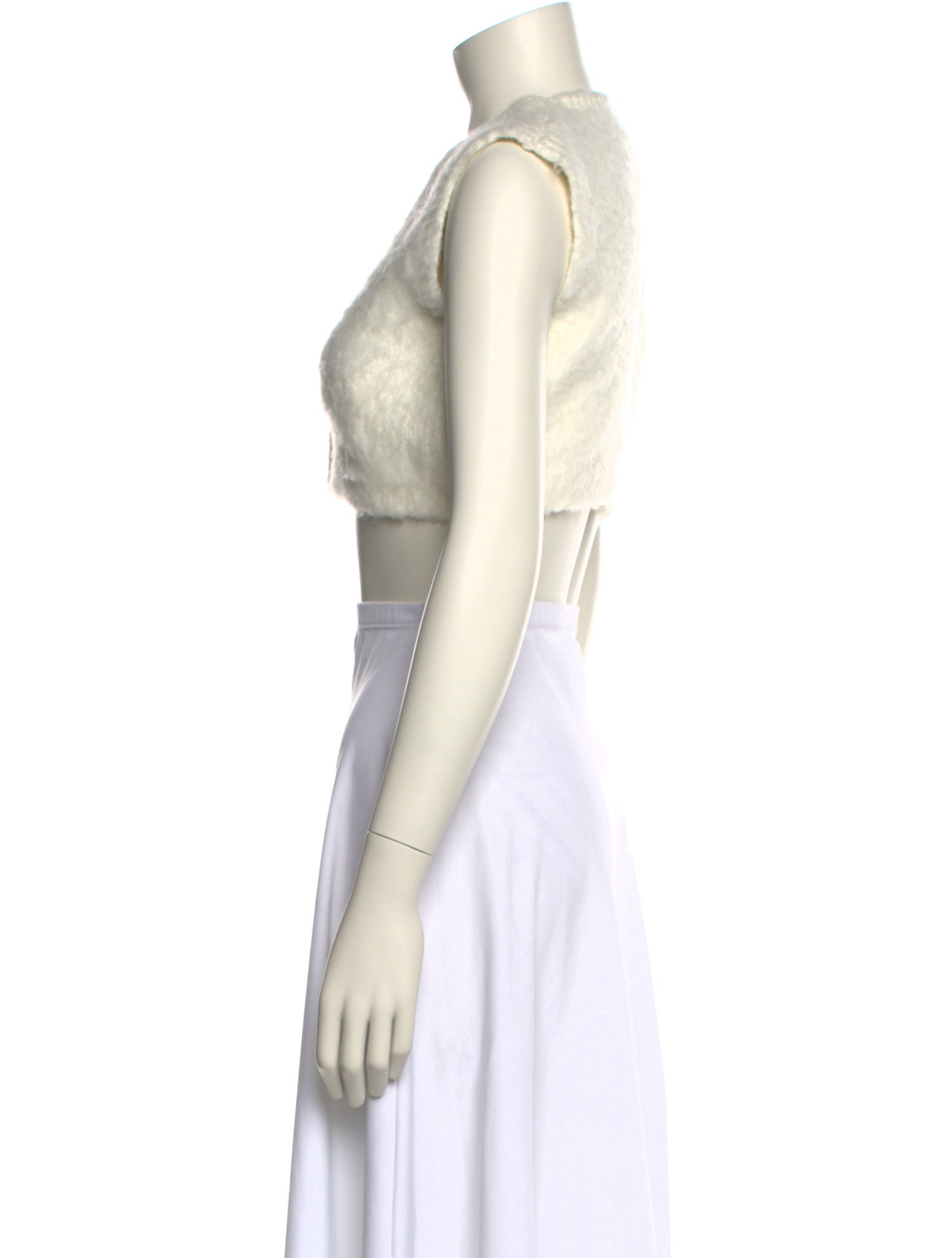 We11Done V-Neck Sleeveless Crop Top