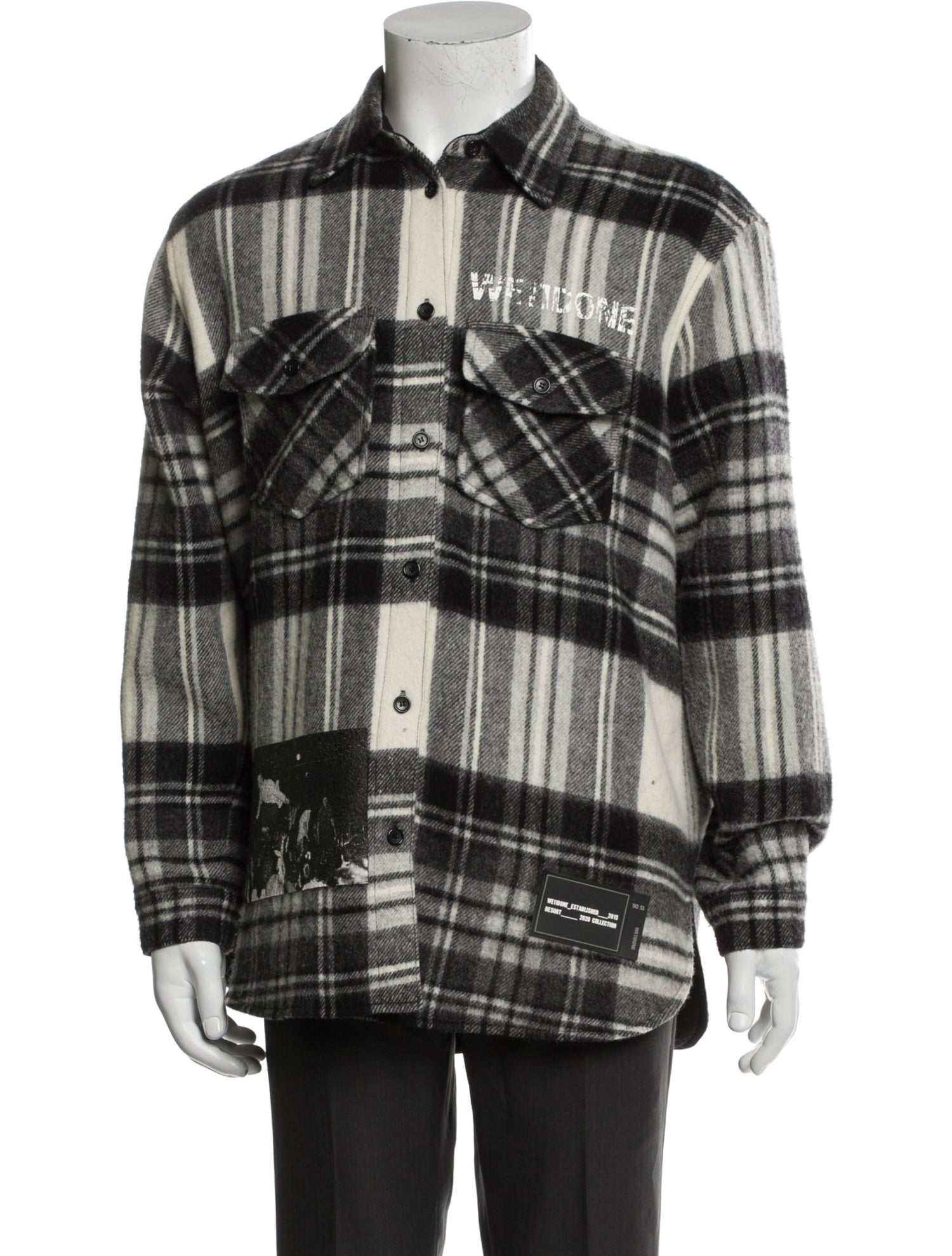We11Done Wool Plaid Print Jacket