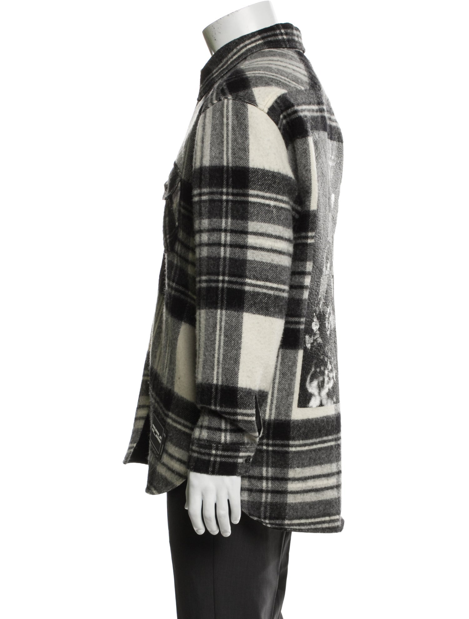 We11Done Wool Plaid Print Jacket
