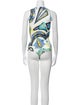 Wolford x Emilio Pucci Printed Crew Neck Bodysuit