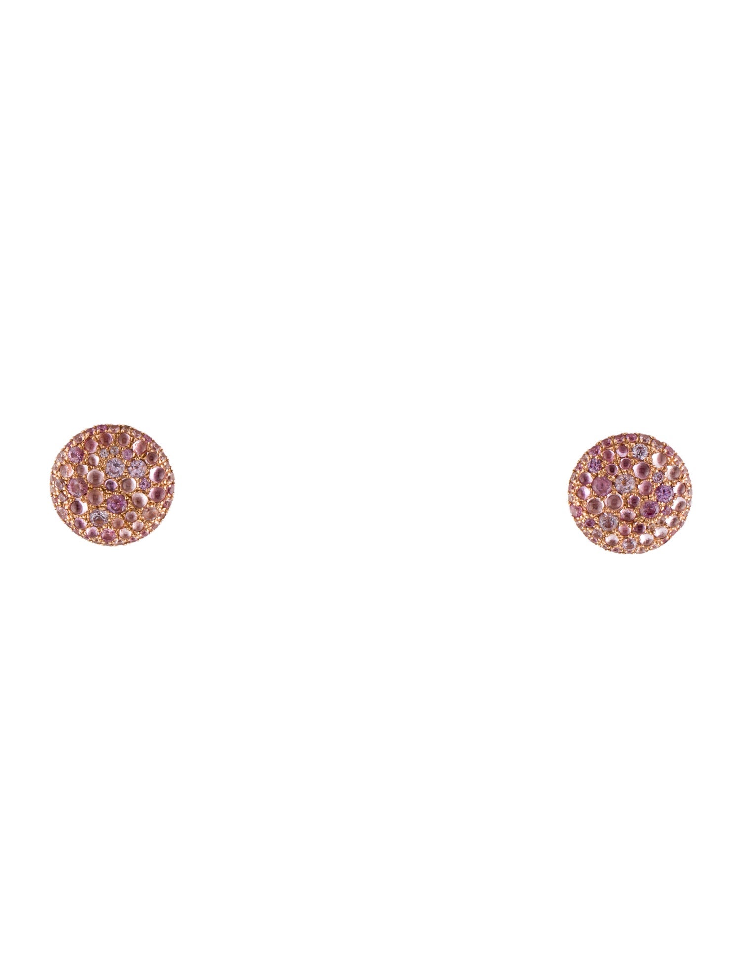 Weldorf 18K Sapphire Disk Stud Earrings
