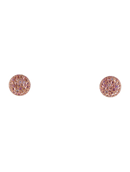 Weldorf 18K Sapphire Disk Stud Earrings