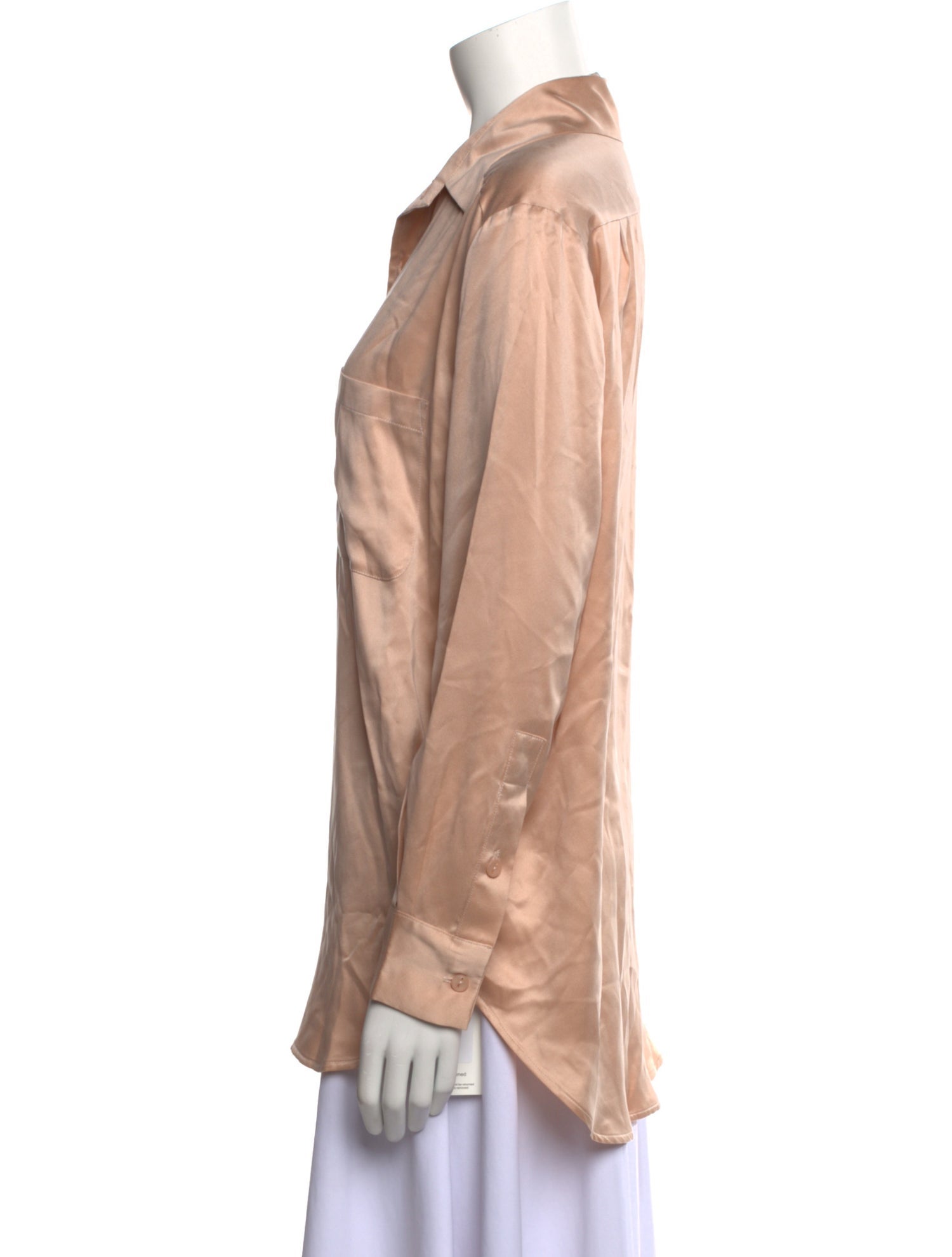 Wear Cissa Silk Long Sleeve Button-Up Top