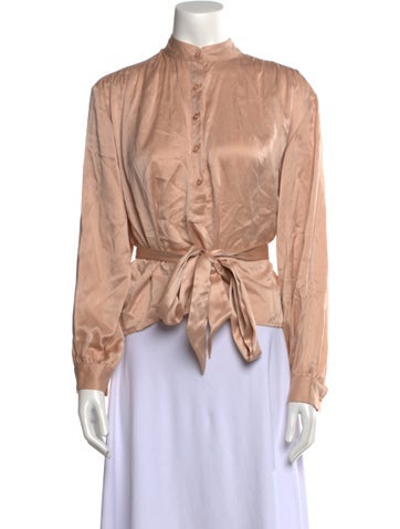 Wear Cissa Tops Silk Mock Neck Top S