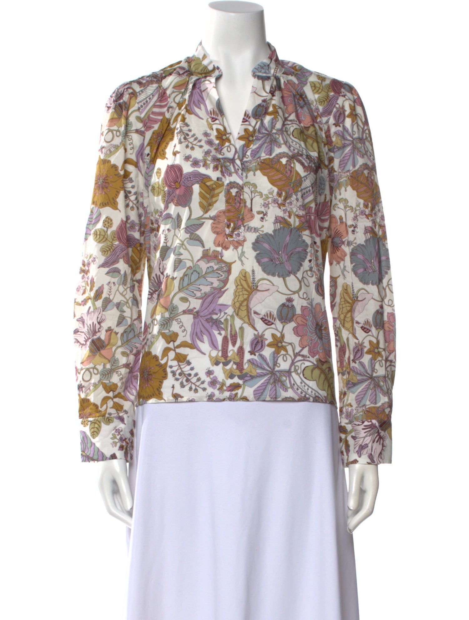 Wear Cissa Floral Print V-Neck Blouse