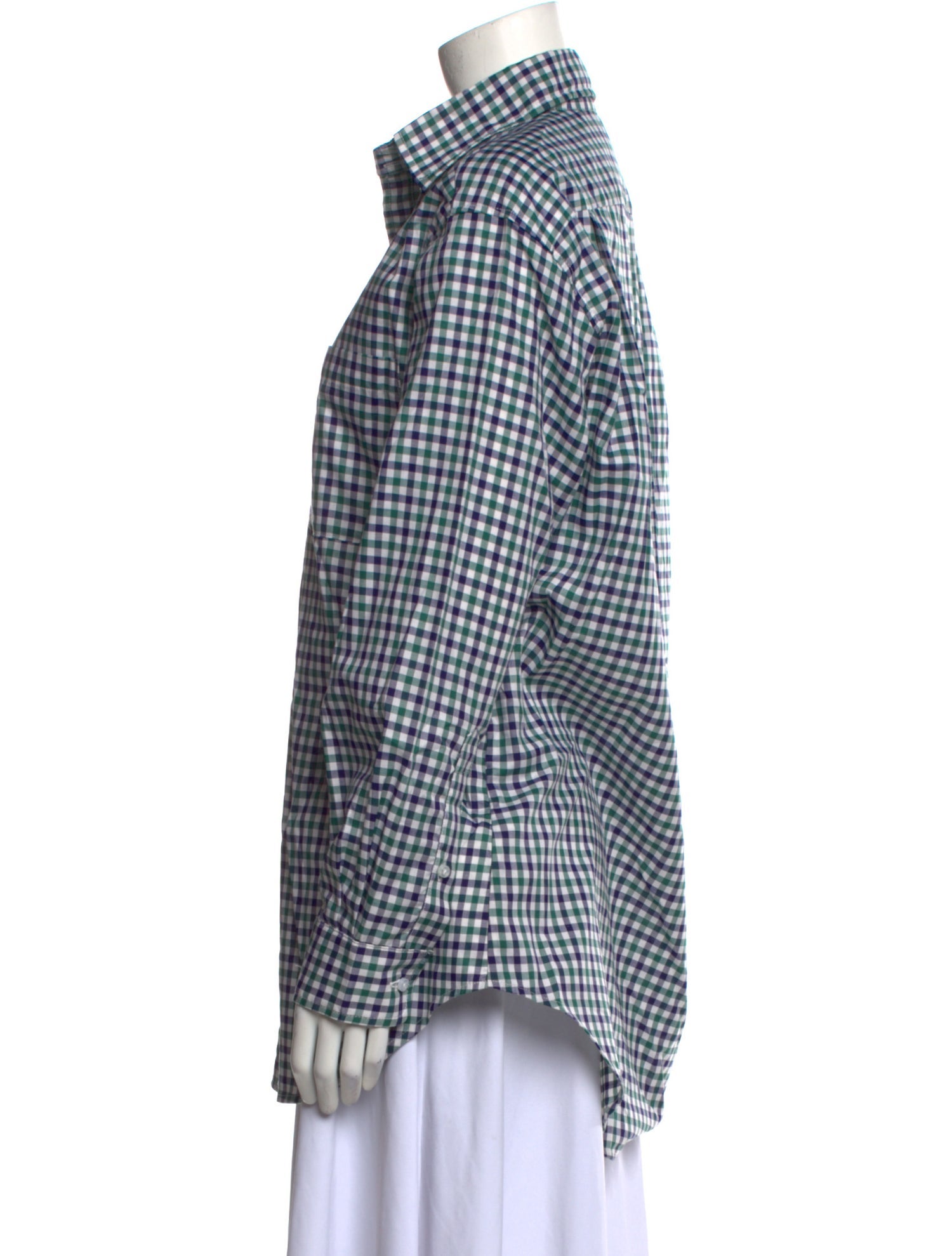 Wear Cissa Plaid Print Long Sleeve Button-Up Top