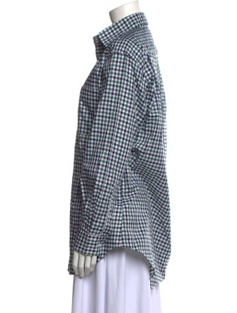 Wear Cissa Plaid Print Long Sleeve Button-Up Top