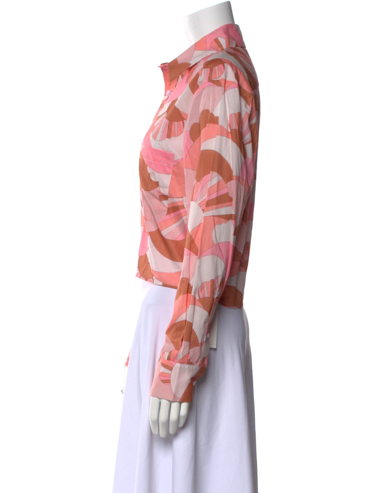 Wear Cissa Printed Long Sleeve Button-Up Top