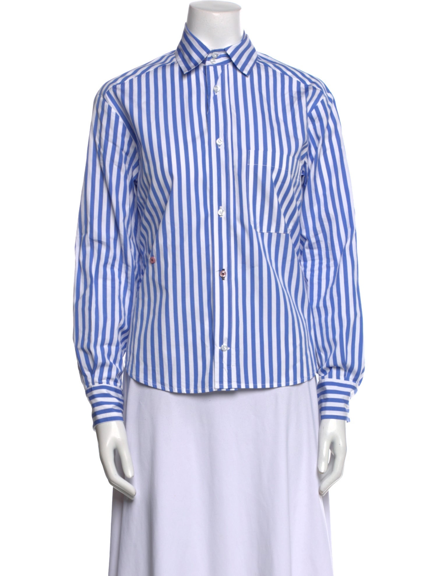 Wear Cissa Striped Long Sleeve Button-Up Top