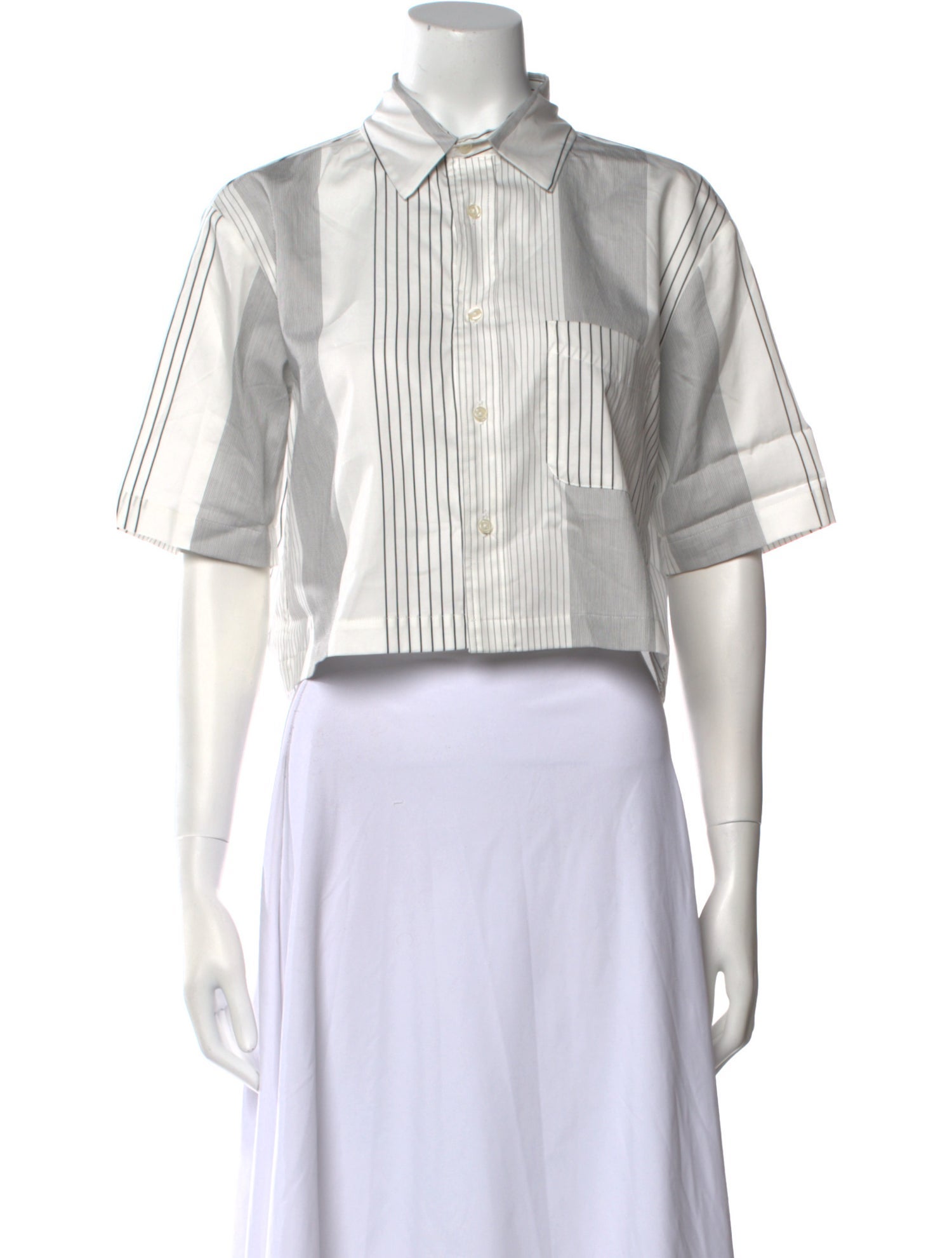 Wear Cissa Striped Short Sleeve Crop Top