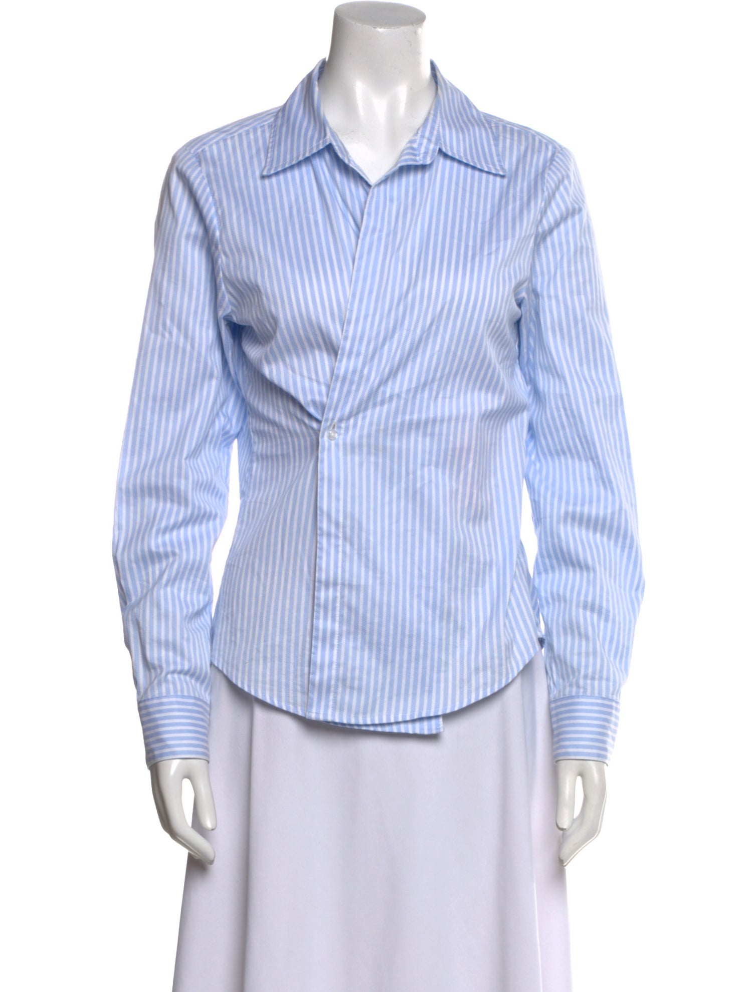 Wear Cissa Striped Long Sleeve Button-Up Top