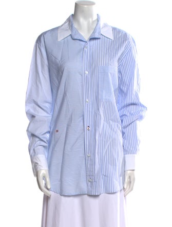 Wear Cissa Striped Long Sleeve Button-Up Top