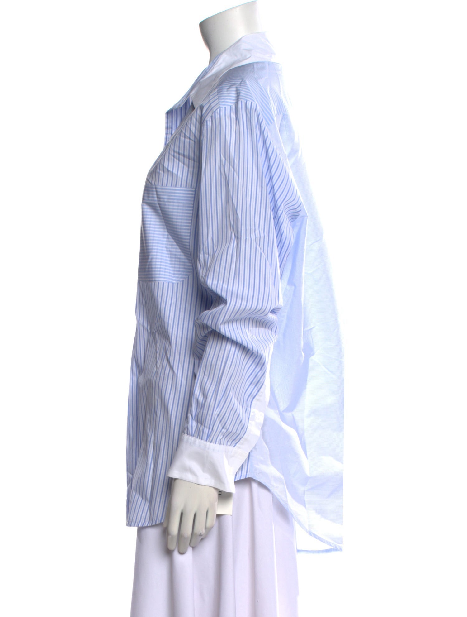 Wear Cissa Striped Long Sleeve Button-Up Top