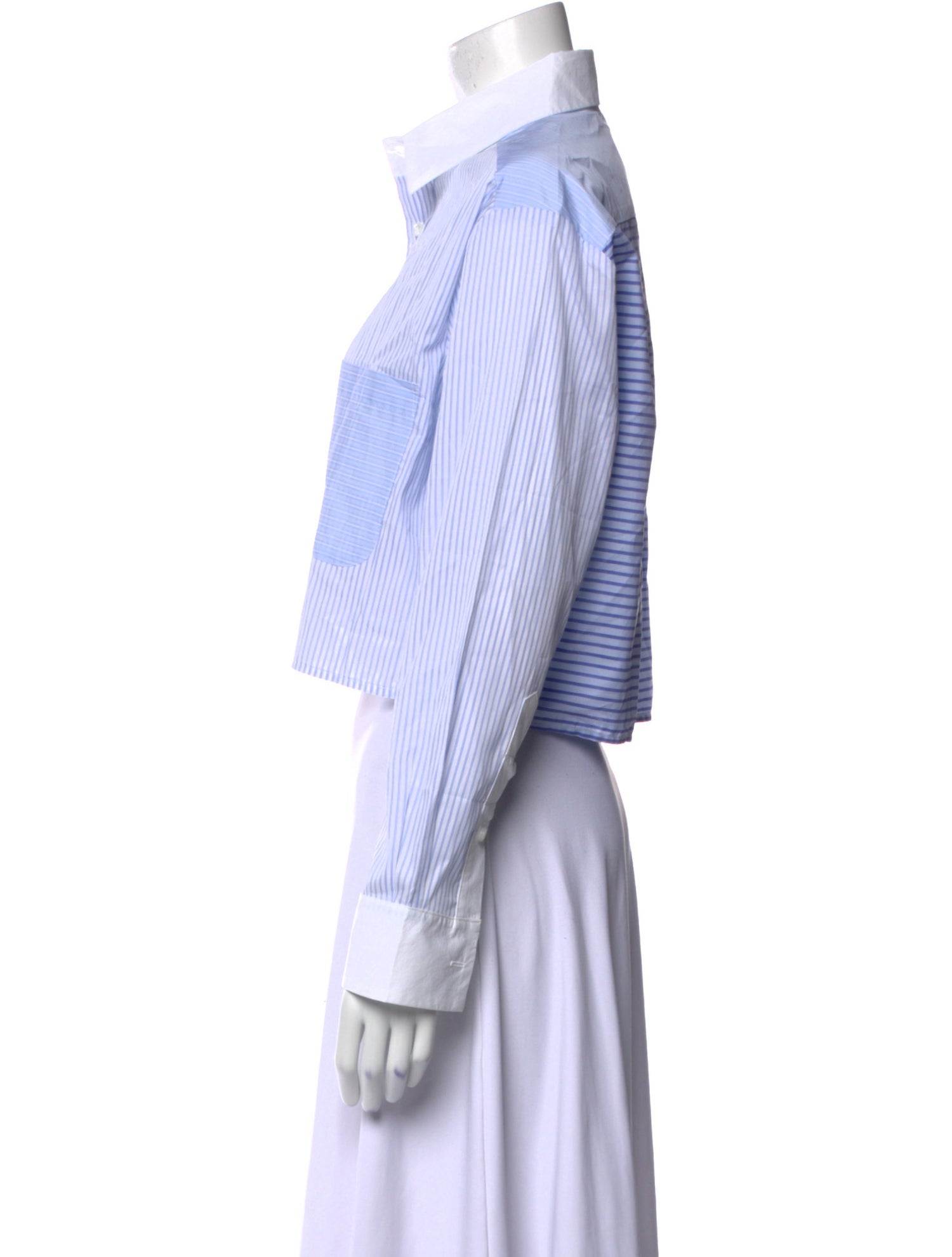 Wear Cissa Striped Long Sleeve Crop Top