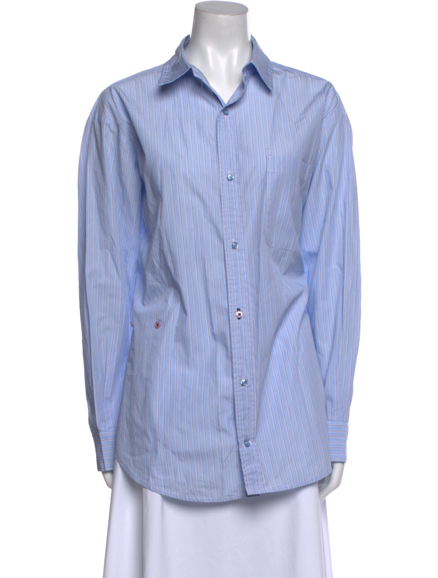 Wear Cissa Striped Long Sleeve Button-Up Top w/ Tags