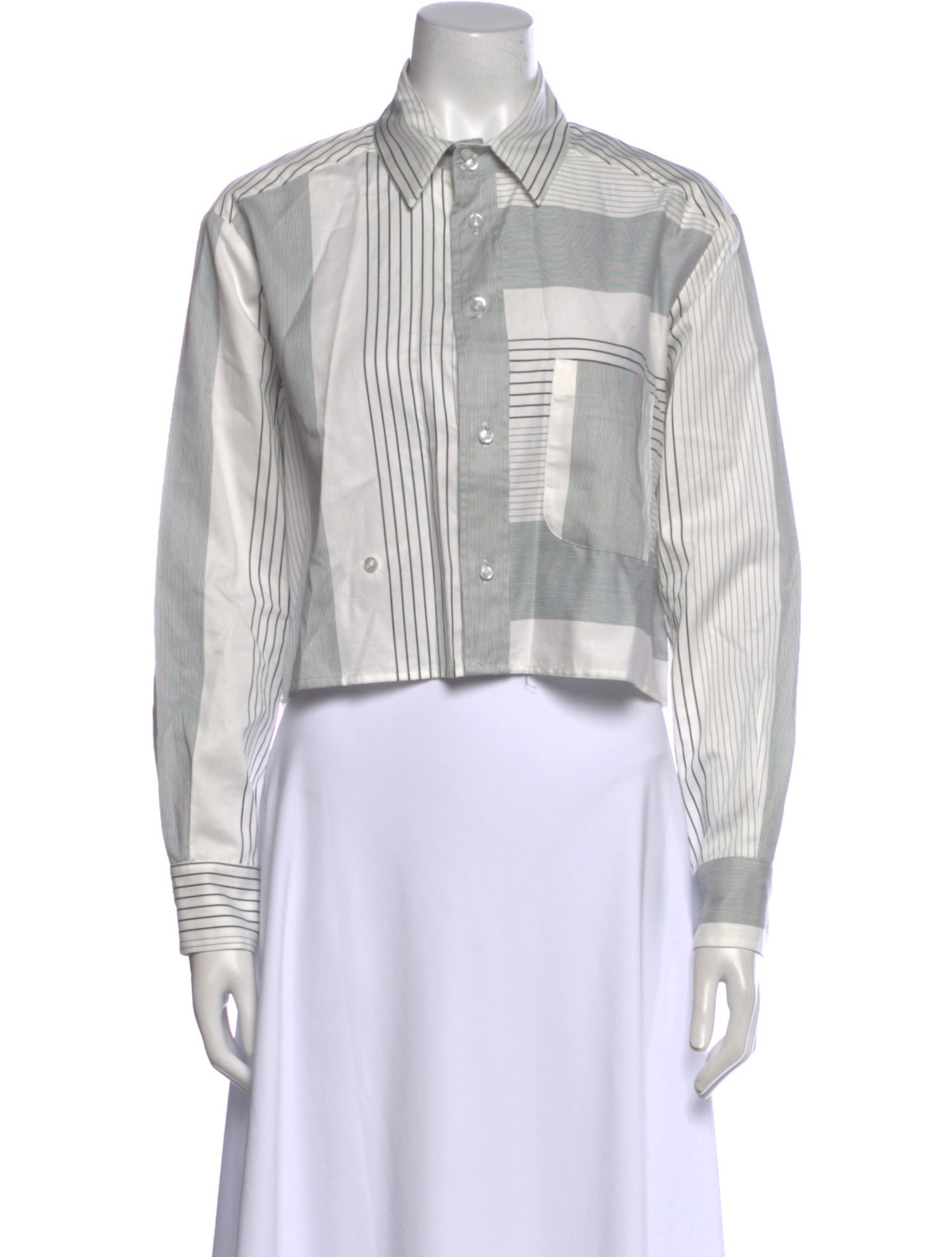 Wear Cissa Striped Long Sleeve Crop Top