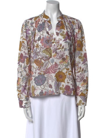 Wear Cissa Tops Floral Print V-Neck Blouse M