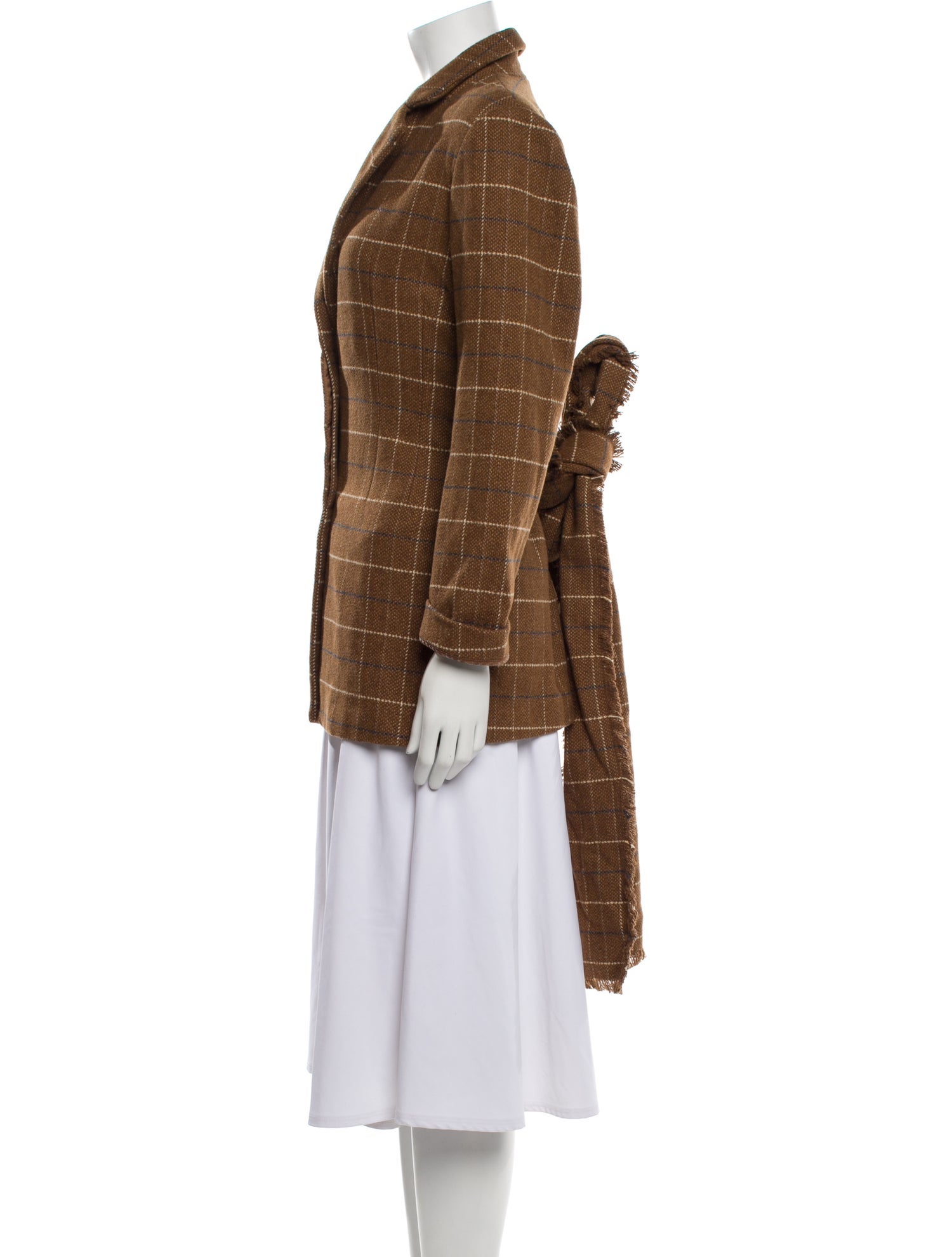 WEILI ZHENG Plaid Print Blazer w/ Tags