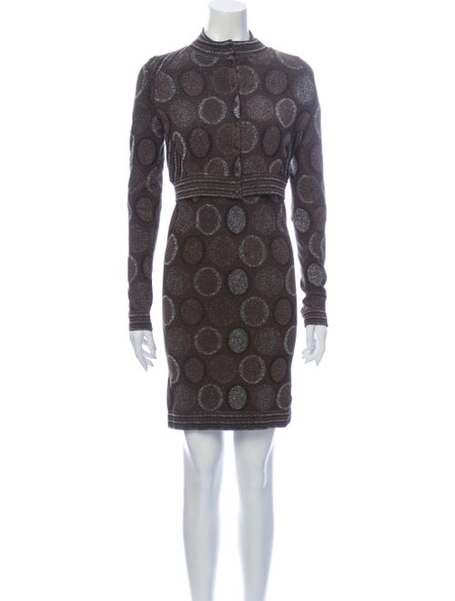 Wolford Polka Dot Print Dress Set Brown