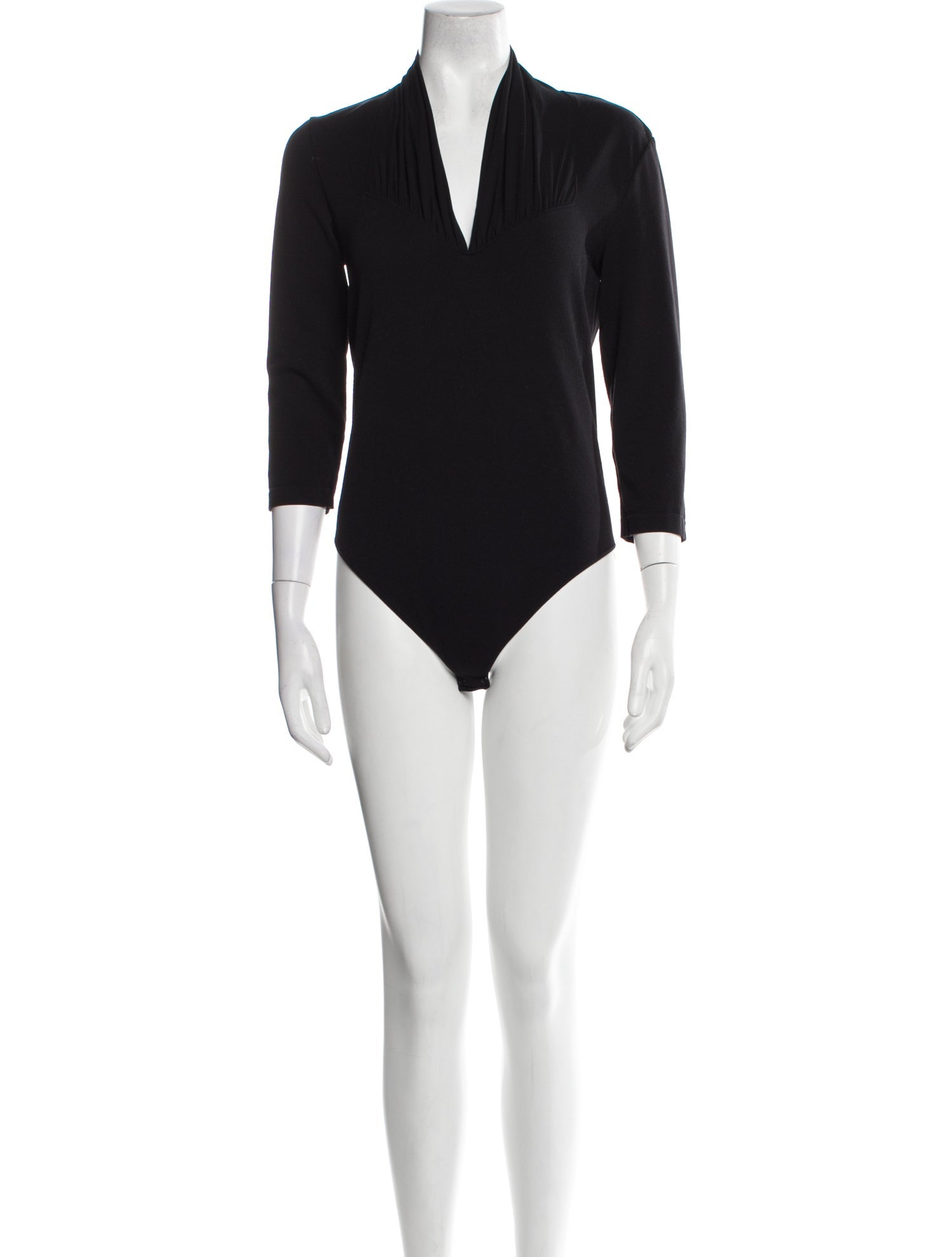 Wolford V-Neck Three-Quarter Sleeve Bodysuit