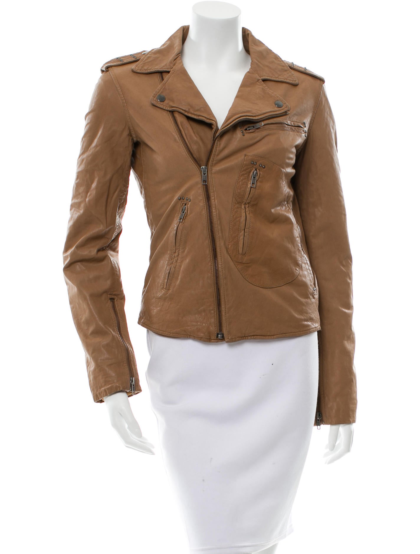 What Goes Around Comes Around Embellished Leather Jacket w/ Tags